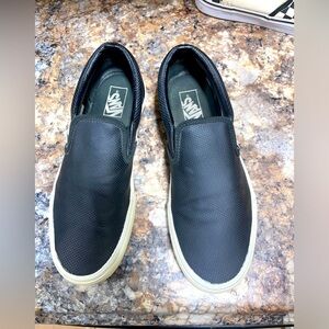 VANS black leather men’s size 10